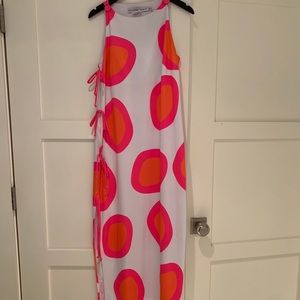 Gretchen Scott Jersey Side Tie Midi Dress